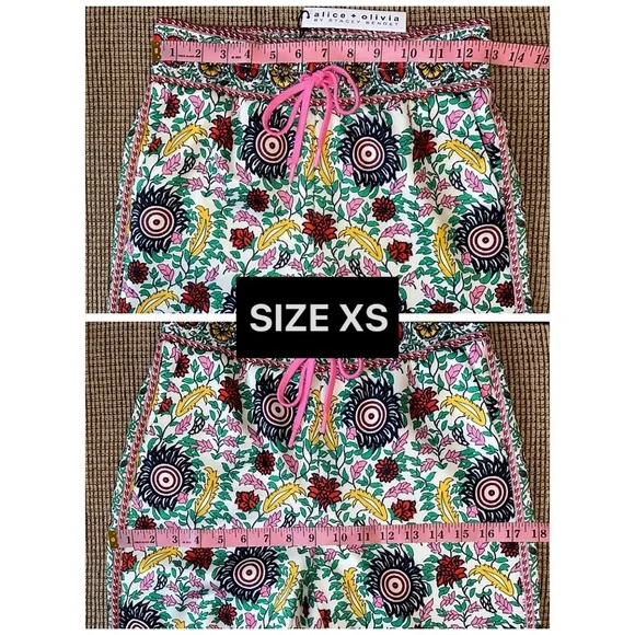 Alice + Olivia NYC Floral Slim Jogger Trouser Pant